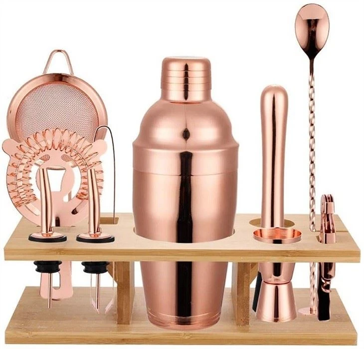 cheap cocktail making set rose gold